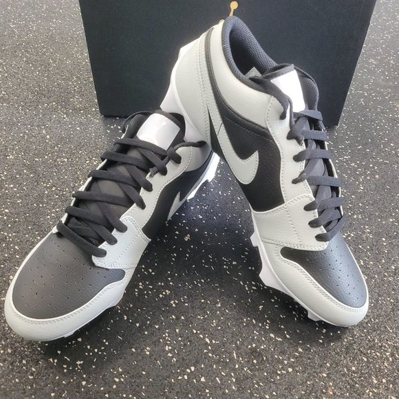 Nike Air Jordan 1 Low TD Shadow 2.0 Grey Football Cleat Size 12 FJ6245-002 - Picture 5 of 8